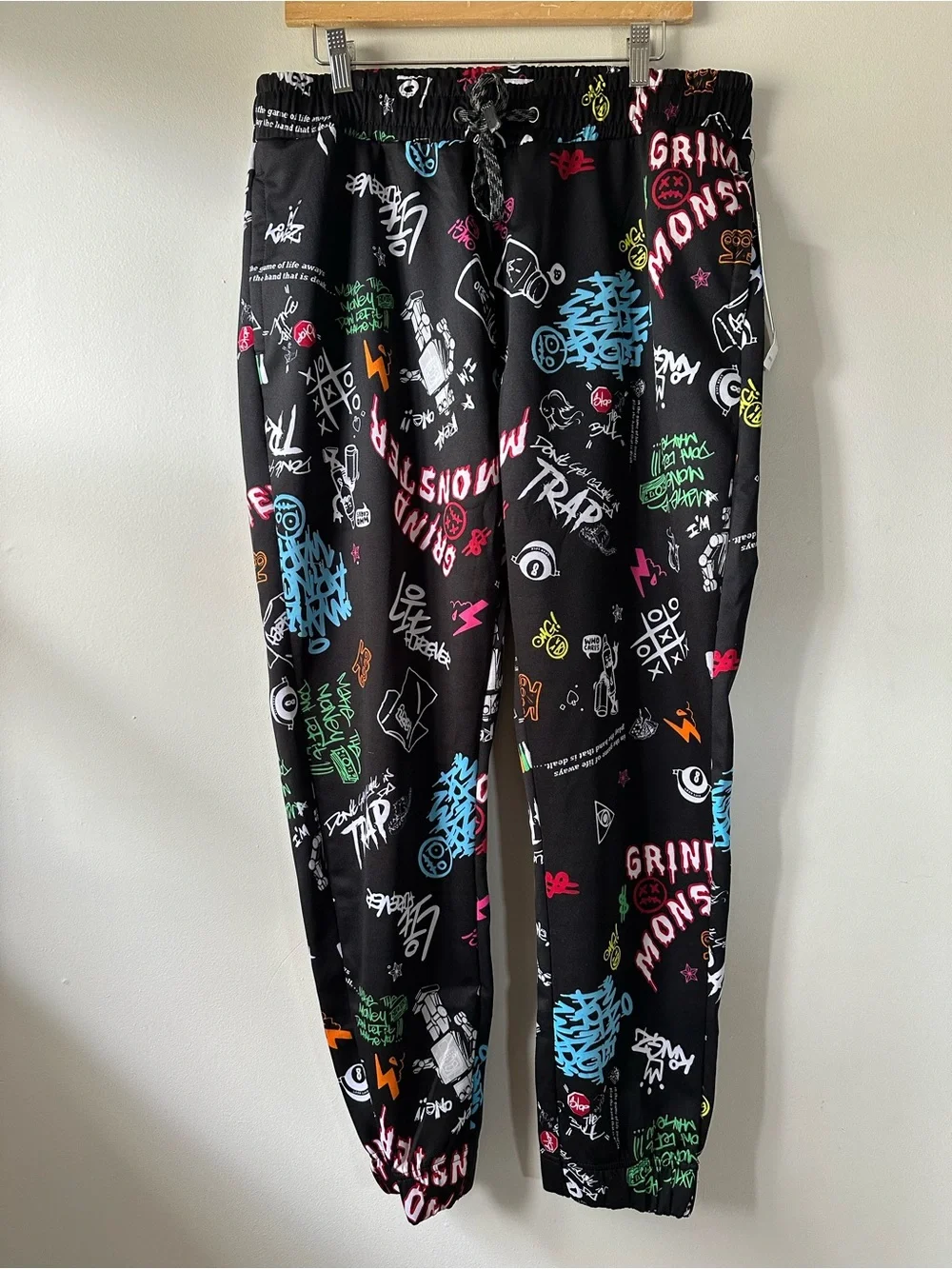 Fresh Prints of Bel Air Drill Clothing Co Novelty Grind Monster Sweatpants Sz XL